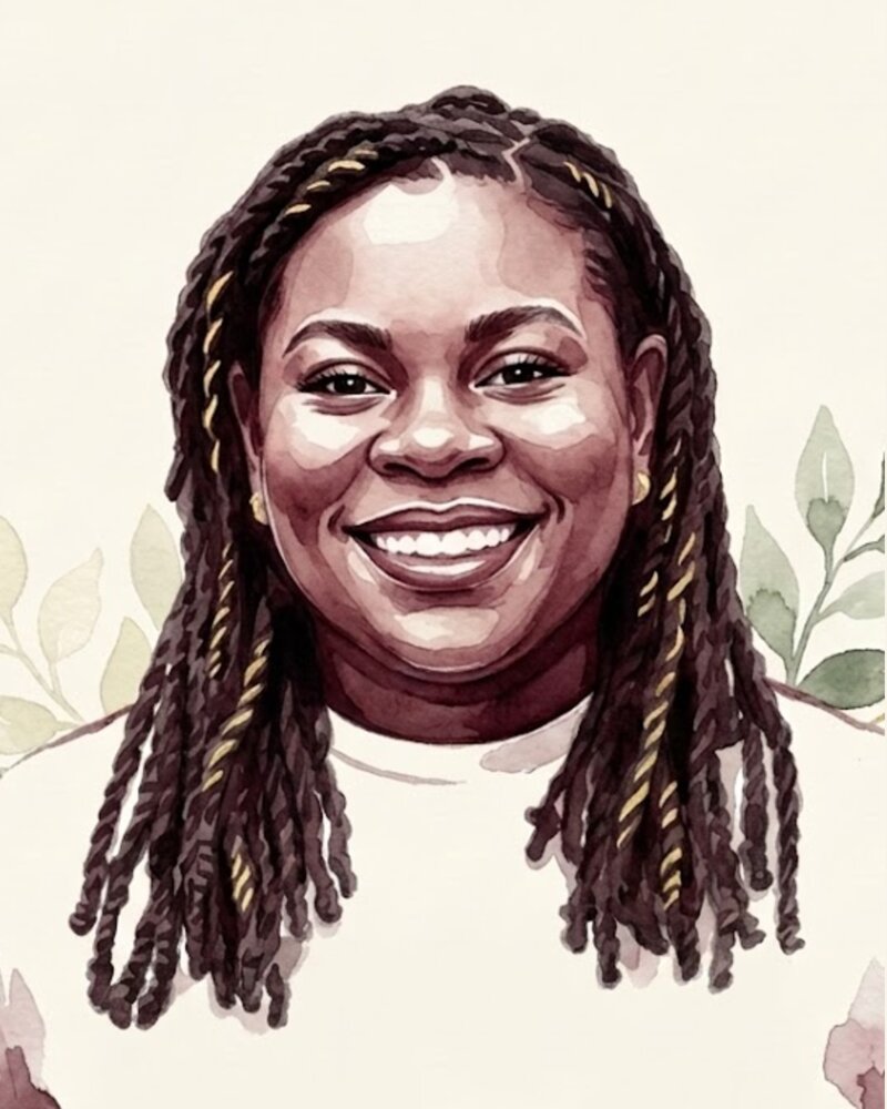 Watercolor portrait of Alesia Alexander